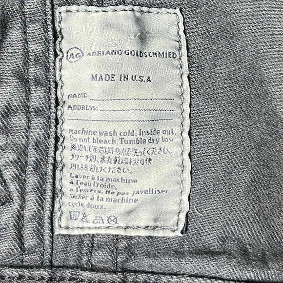 AG Adriano Goldschmied Fitted Black Denim lJacket Size XS Western, Rocker, Punk - Picture 7 of 7